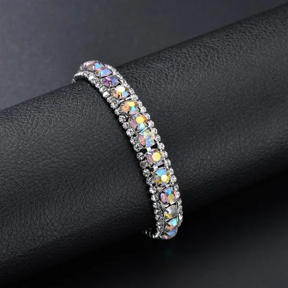 AB Crystal & Rhinestone Bracelet - Picture 2 of 4